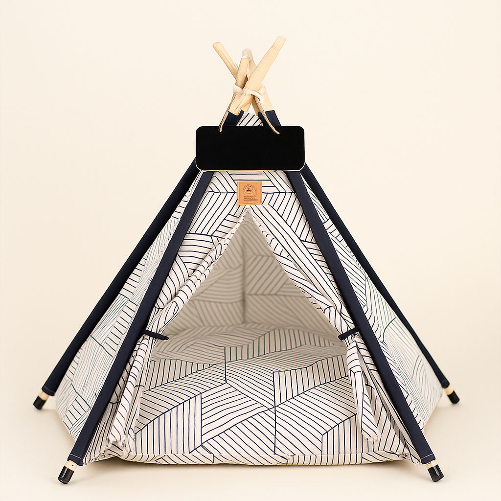 Tente Teepee pour Chiens et Chats — Pliable, Confortable