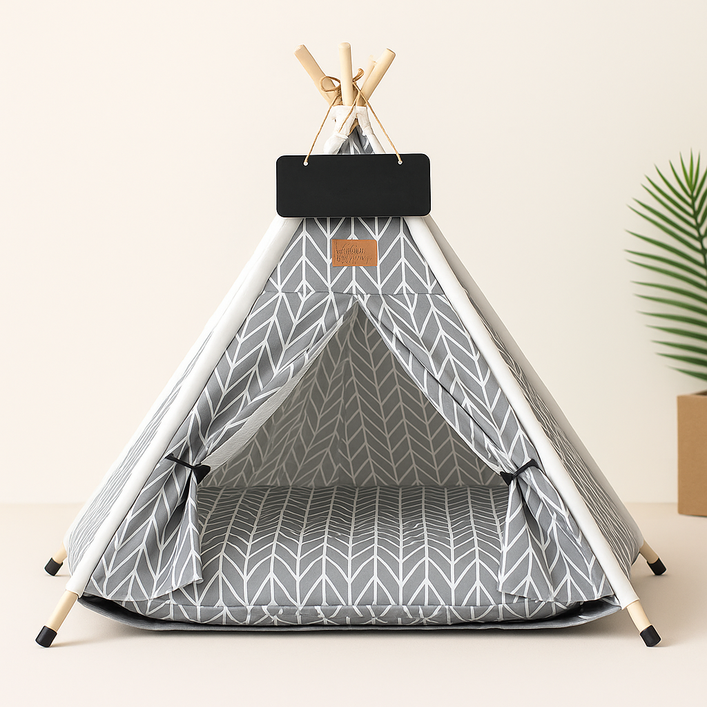 Tente Teepee pour Chiens et Chats — Pliable, Confortable