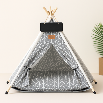 Tente Teepee pour Chiens et Chats — Pliable, Confortable