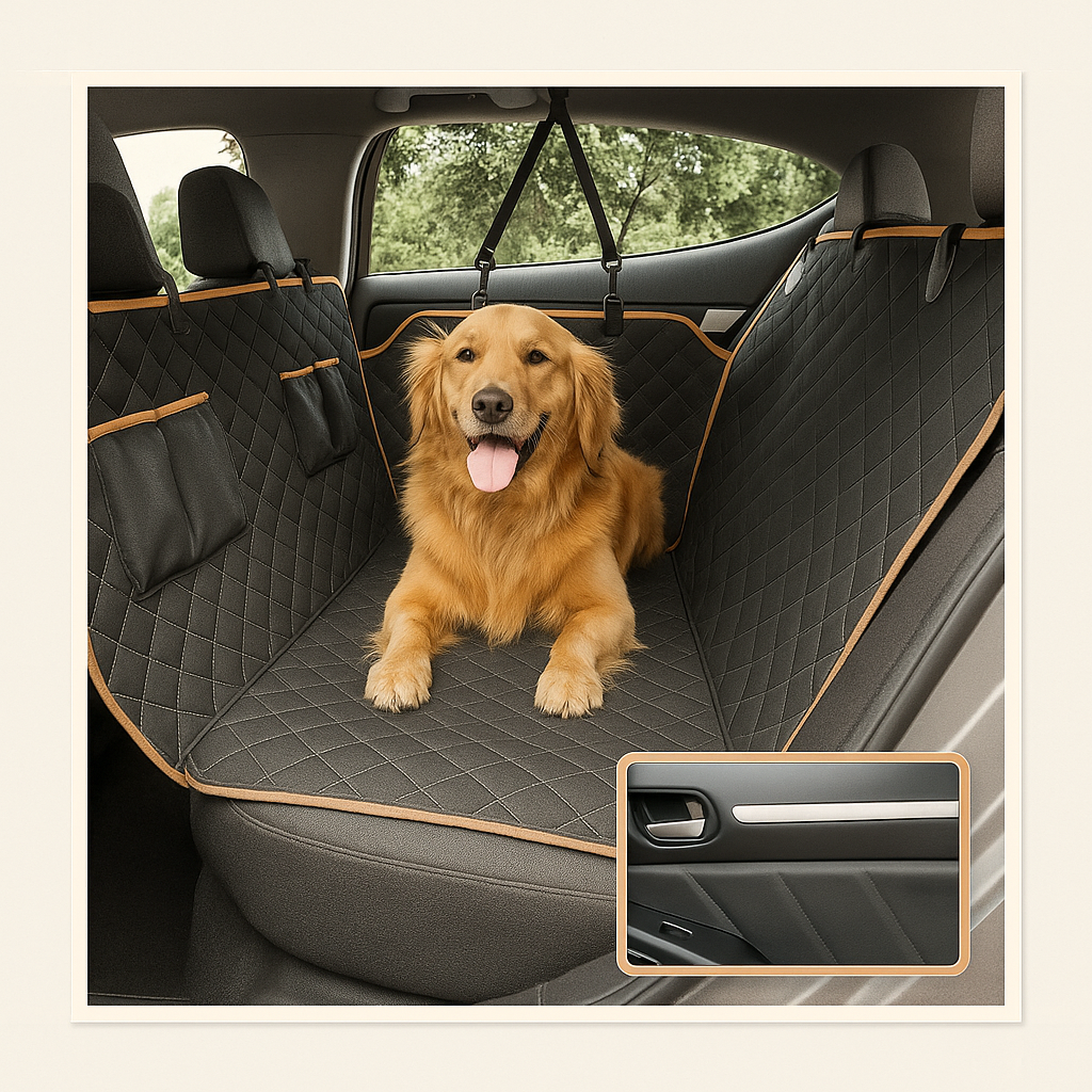 Housse de siège auto imperméable et anti-rayures pour chien